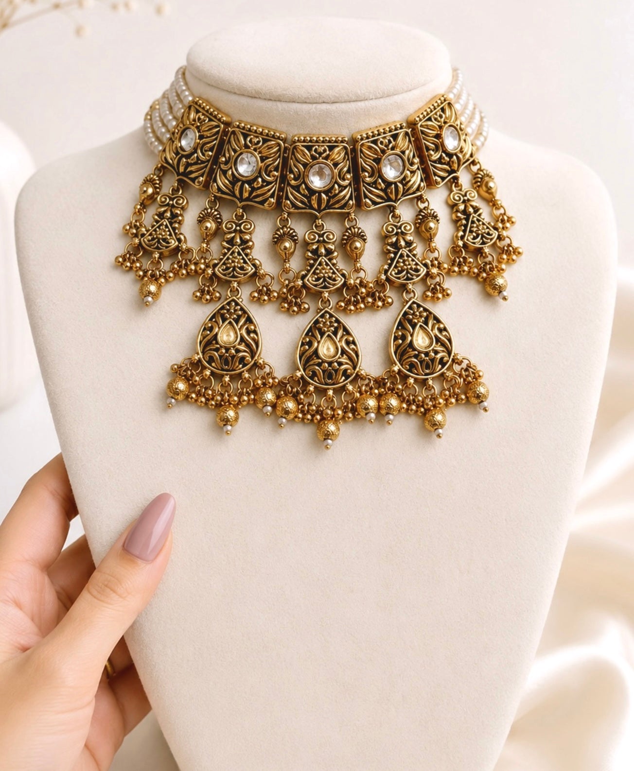 Amani Premium Gold Plated Necklace Set