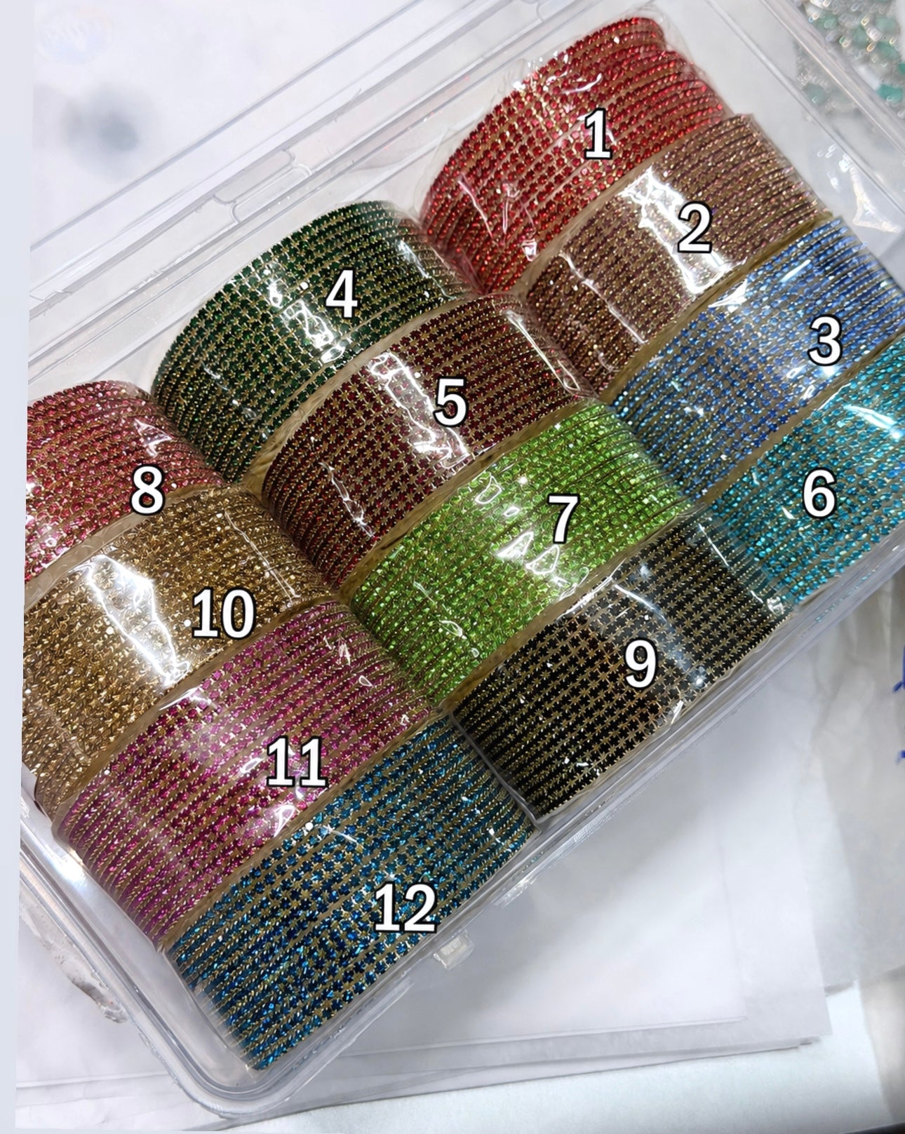 Aman Metal Sparkly Bangle Set