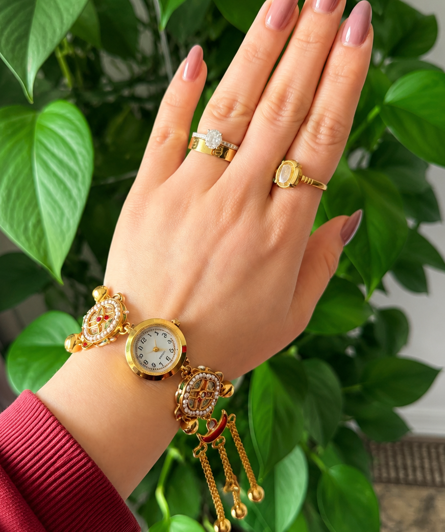 Sheena Kashmiri Style Watch-Adjustable