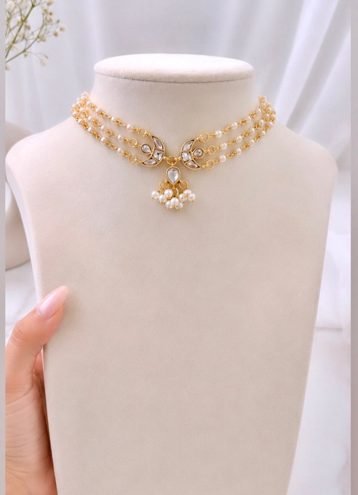 Pachi Kundan Light Weight Necklace Set