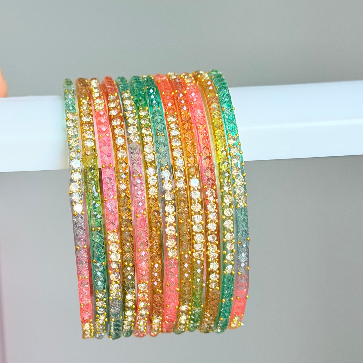 Sophia Pastel Glass Bangle Sets
