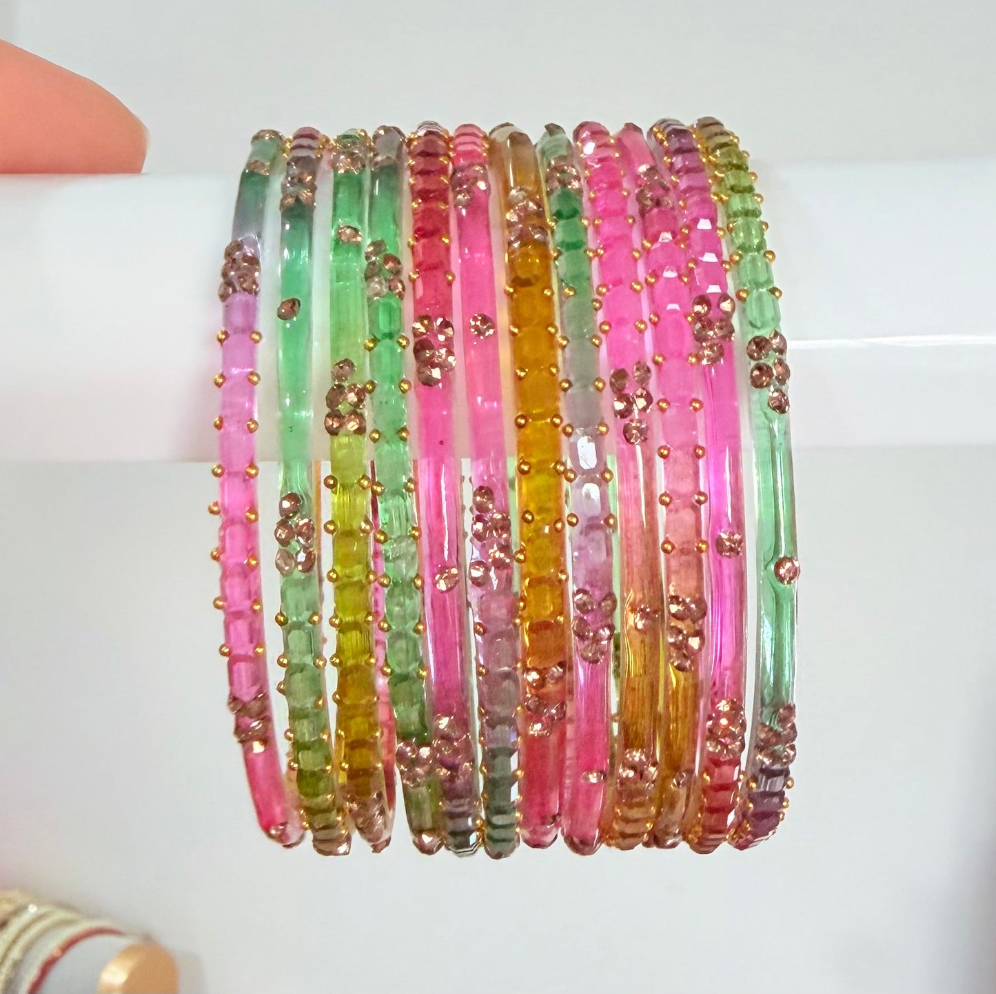 Sophia Glass Bangle Set