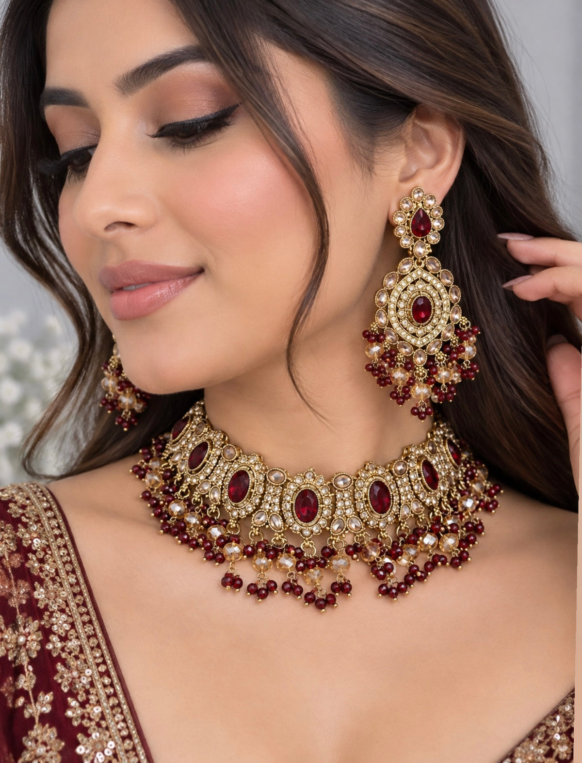 Sohni Reverse AD Necklace Set
