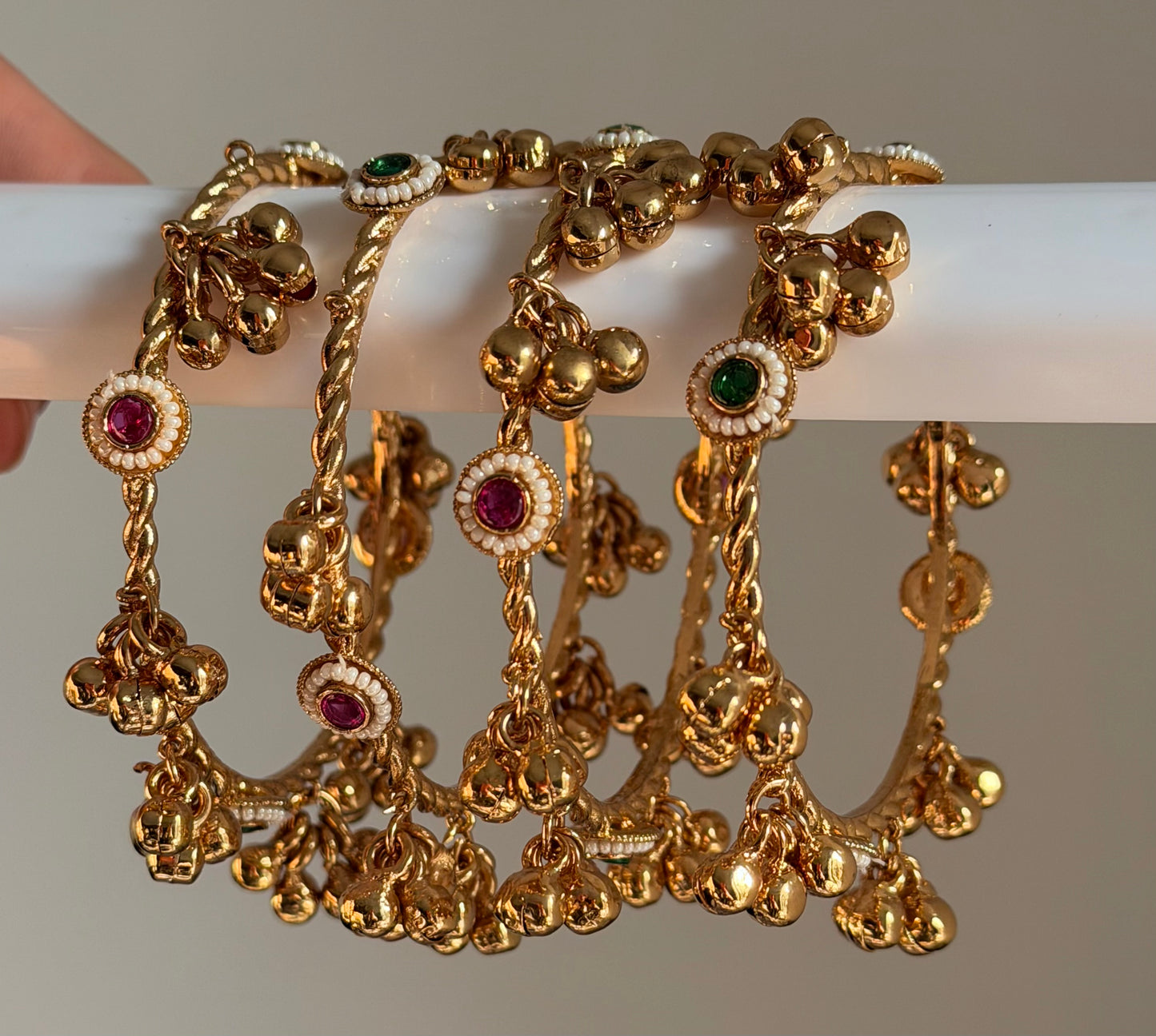 Seerat Premium Gold Plated Kashmiri Bangle Set-Set of 4 Bangles
