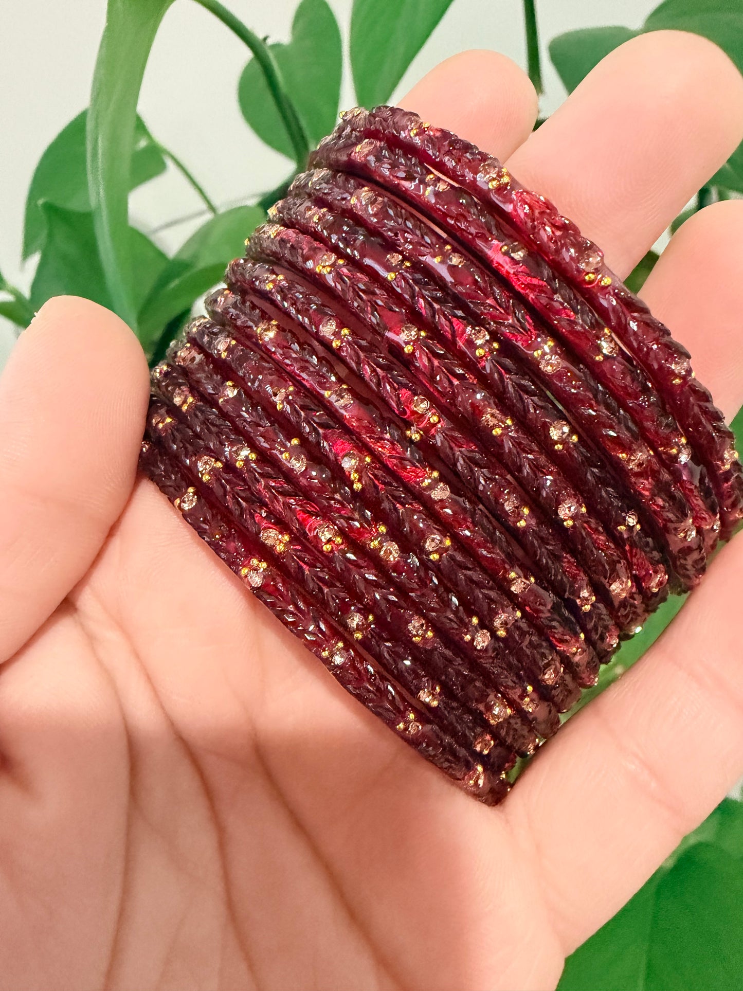 Sophia Glass Bangle Set