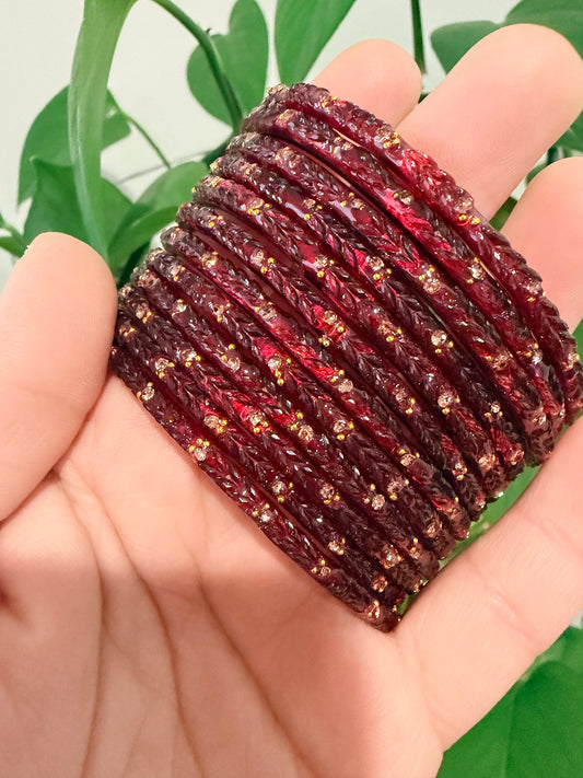 Sophia Glass Bangle Set