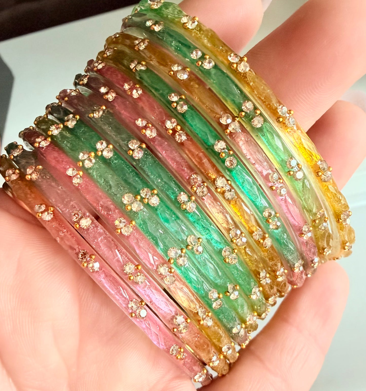 Sophia Glass Bangle Set