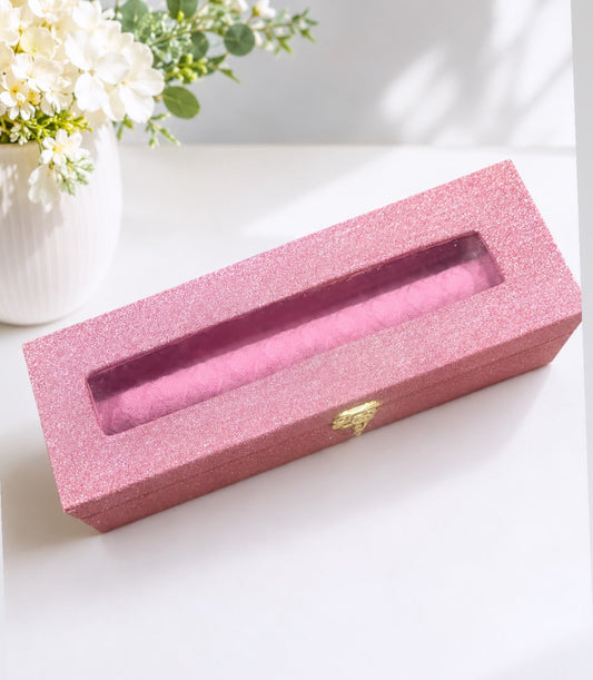 Pink Sparkly One Rod Bangle Box