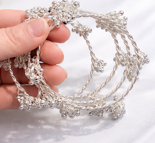 Silver Kashmiri Style Bangle Set