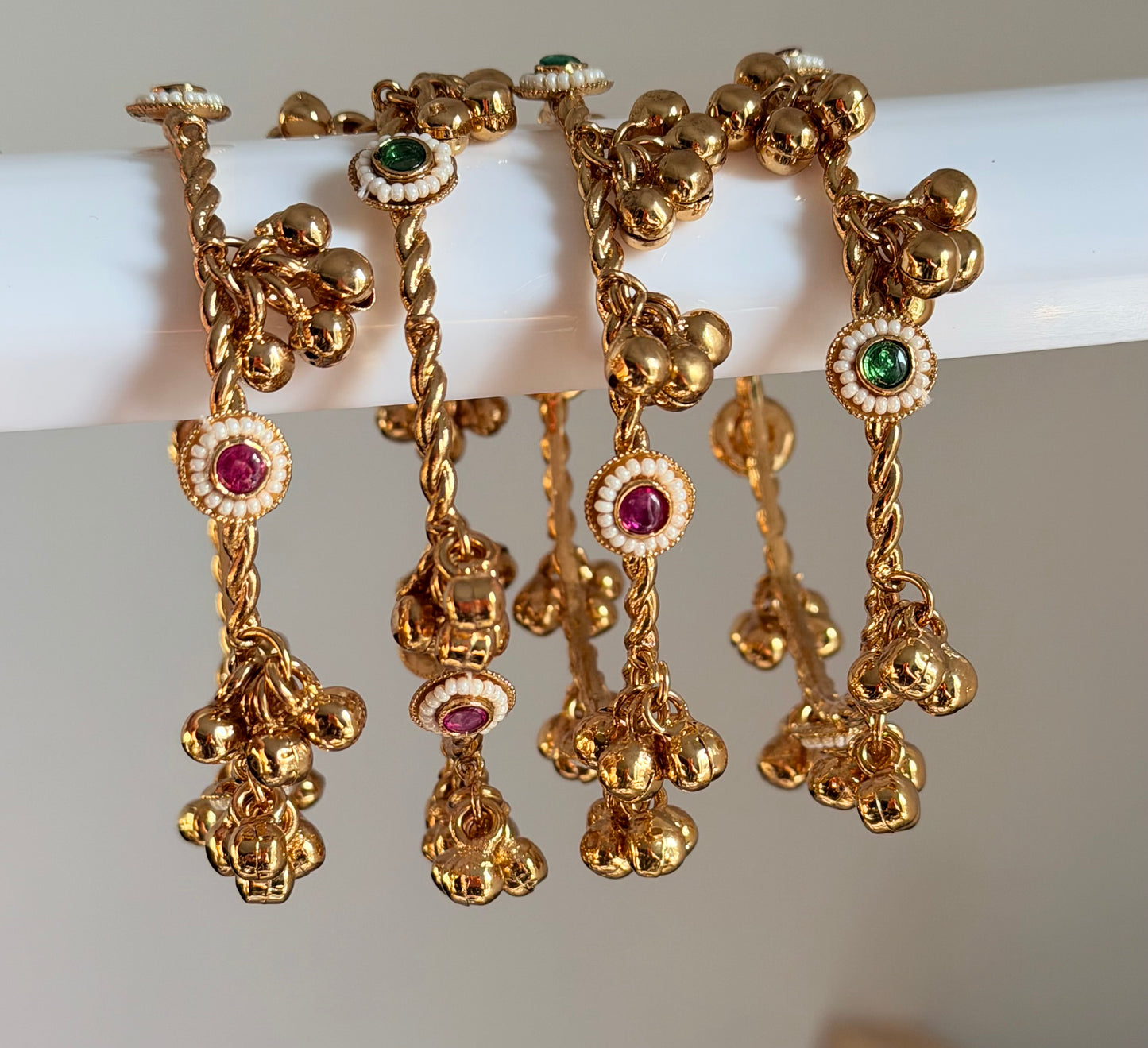 Seerat Premium Gold Plated Kashmiri Bangle Set-Set of 4 Bangles