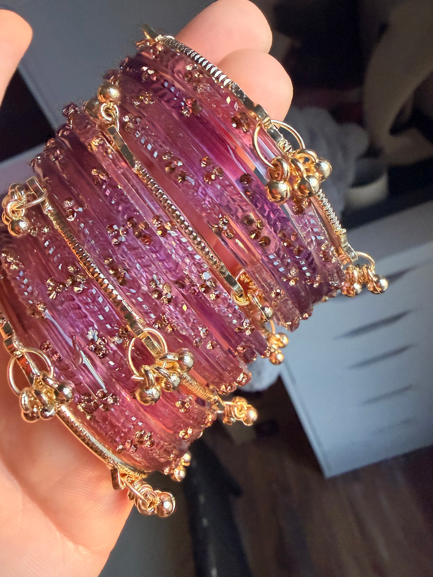 Tanya Raindrop Bangles with Kashmiri Bangles