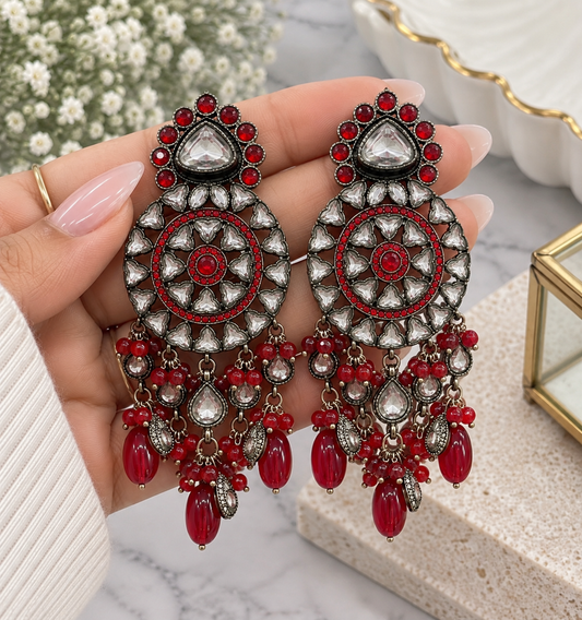 Jas Oxidized Style Earrings