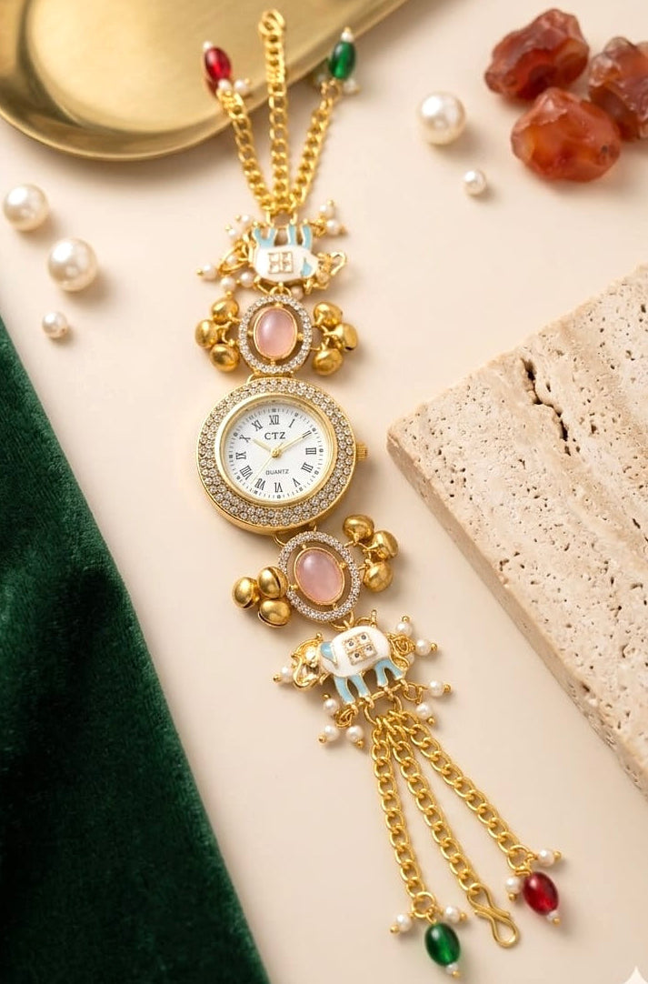 Sheena Kashmiri Style Watch-Adjustable