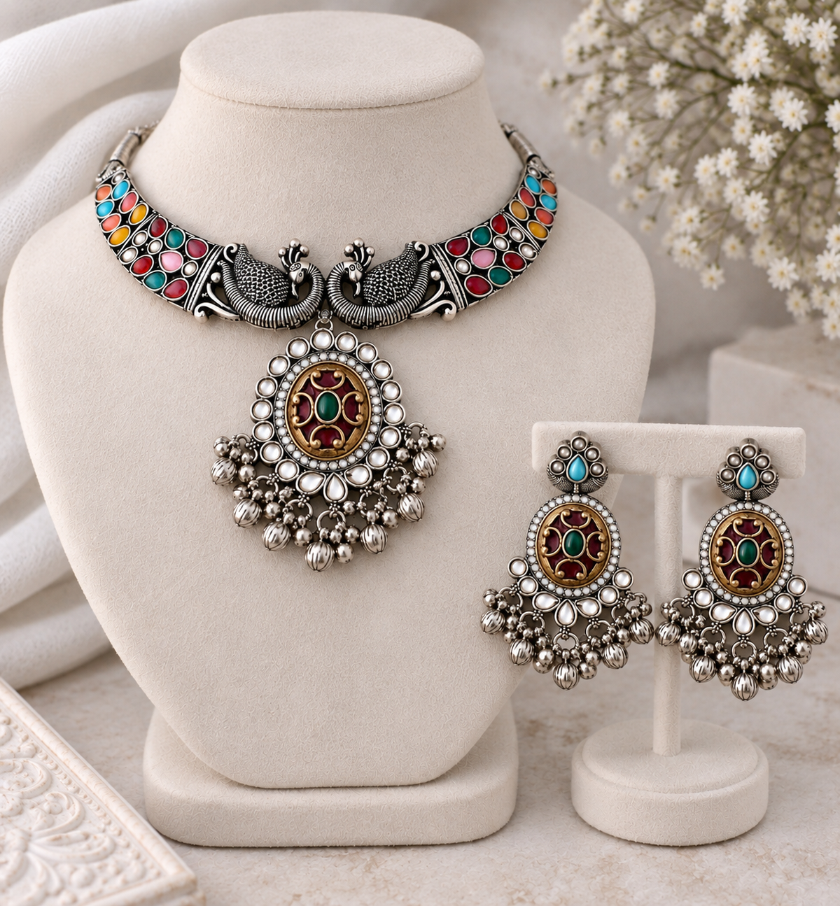 Rashmi Oxidized Necklace Set