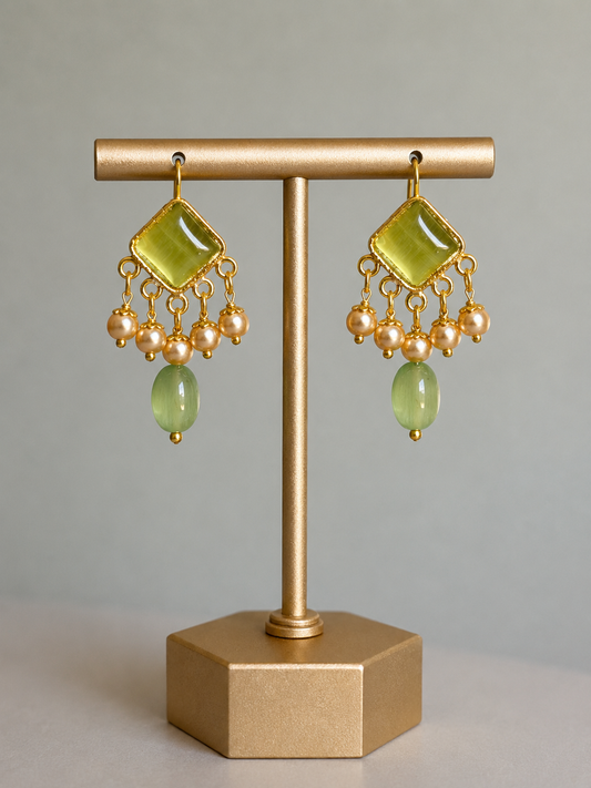 Punjabi Style Hook Mini Studs Earrings