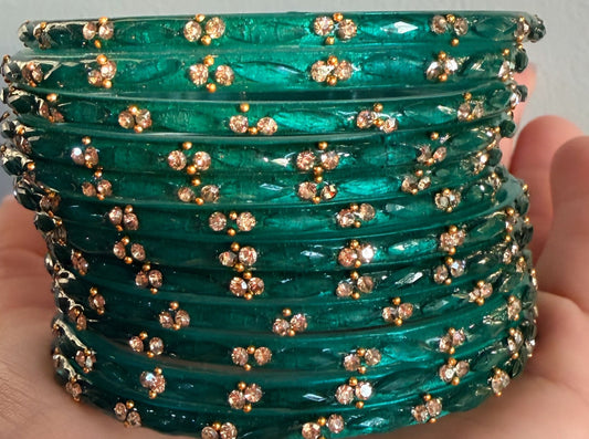 Sophia Glass Bangle Set