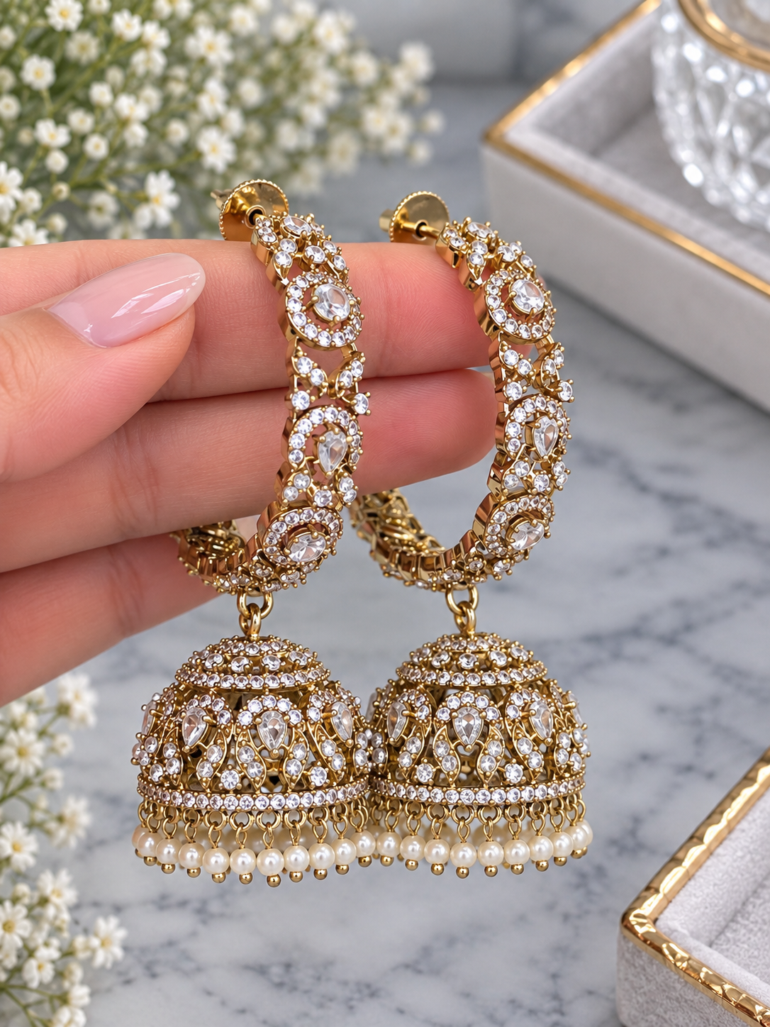 Mehr Jadau Chandbalis(Golden)