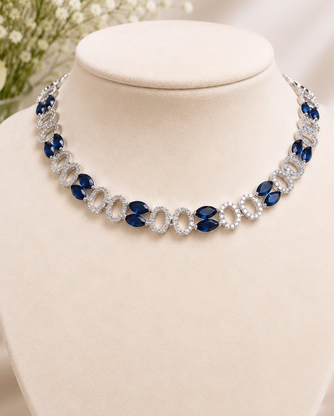 American Diamond Pendant Set
