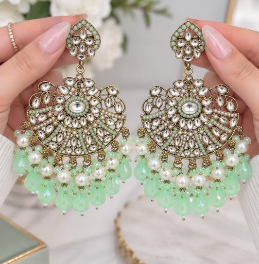 Manisha Polki Style Statemeny Earrings