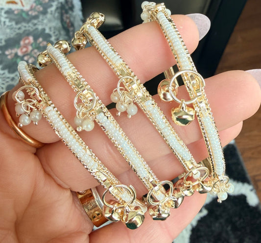 Golden Pearl Kashmiri Bangles