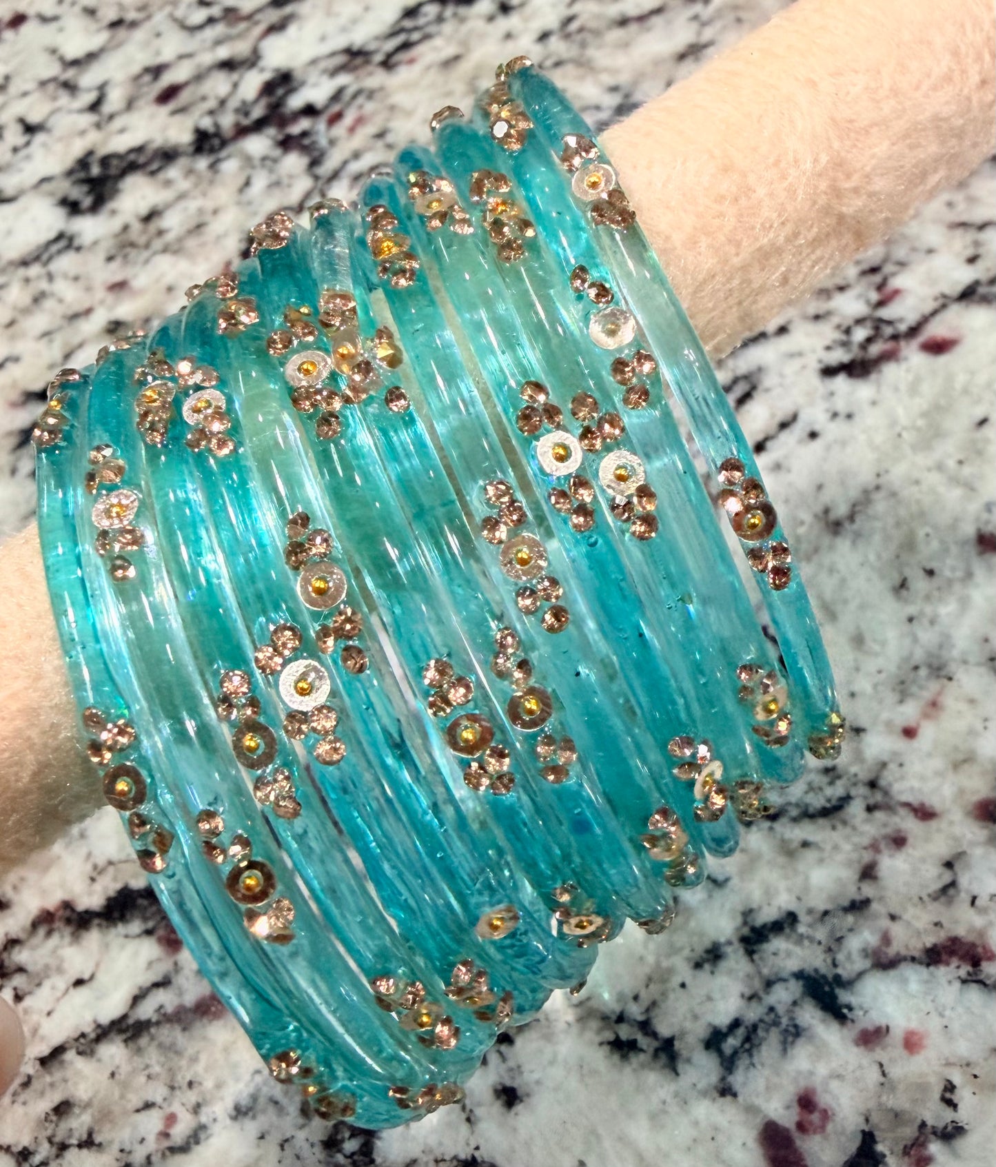 Sophia Glass Bangle Set