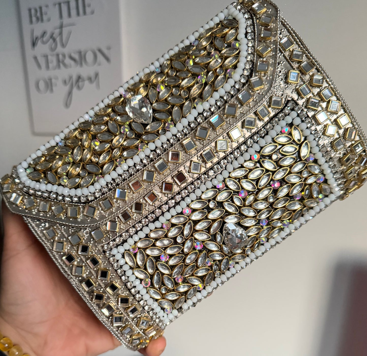 Vani Large Premium Quality Kundan Clutch