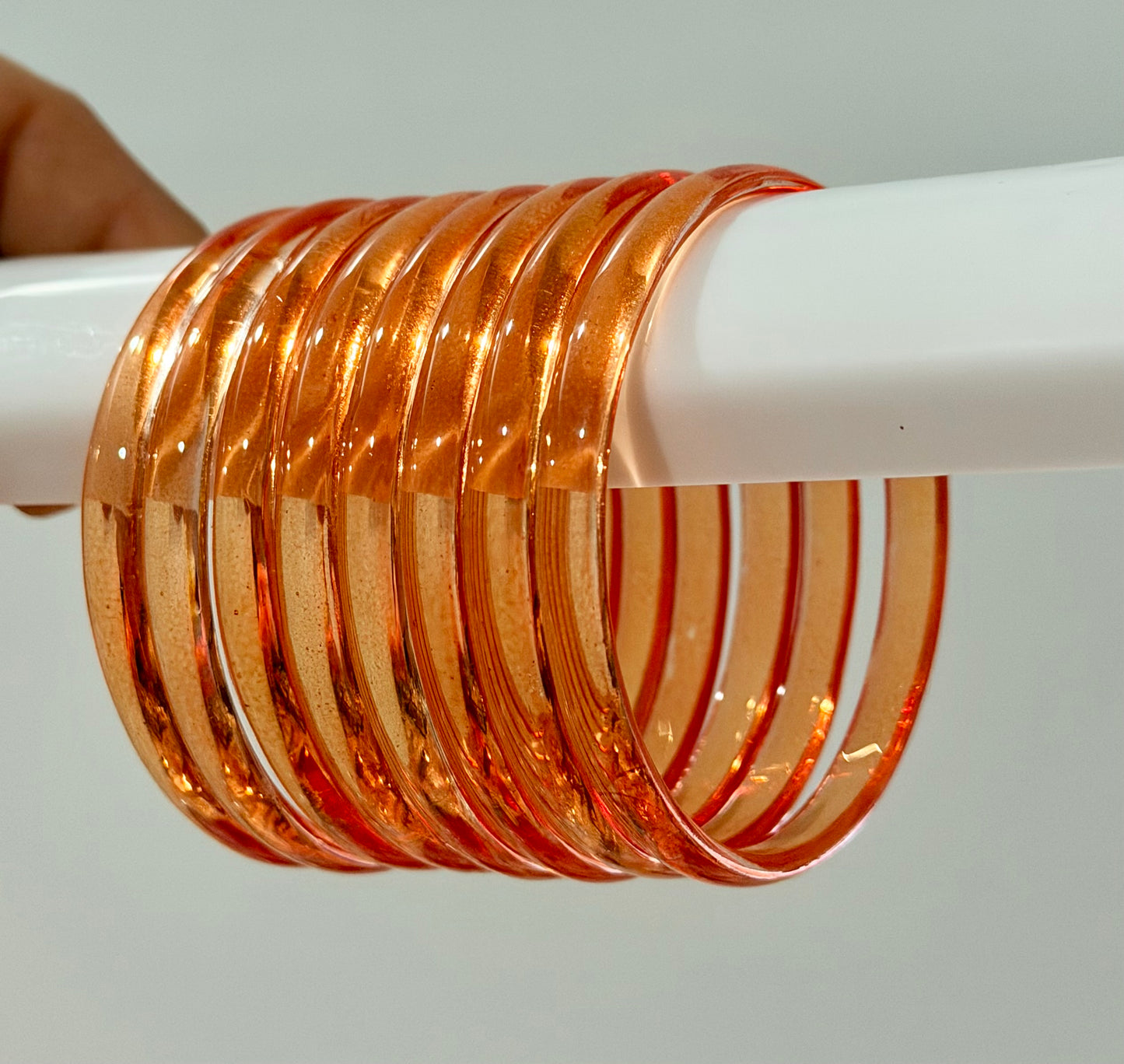 Sophia Glossy Glass Bangle Set