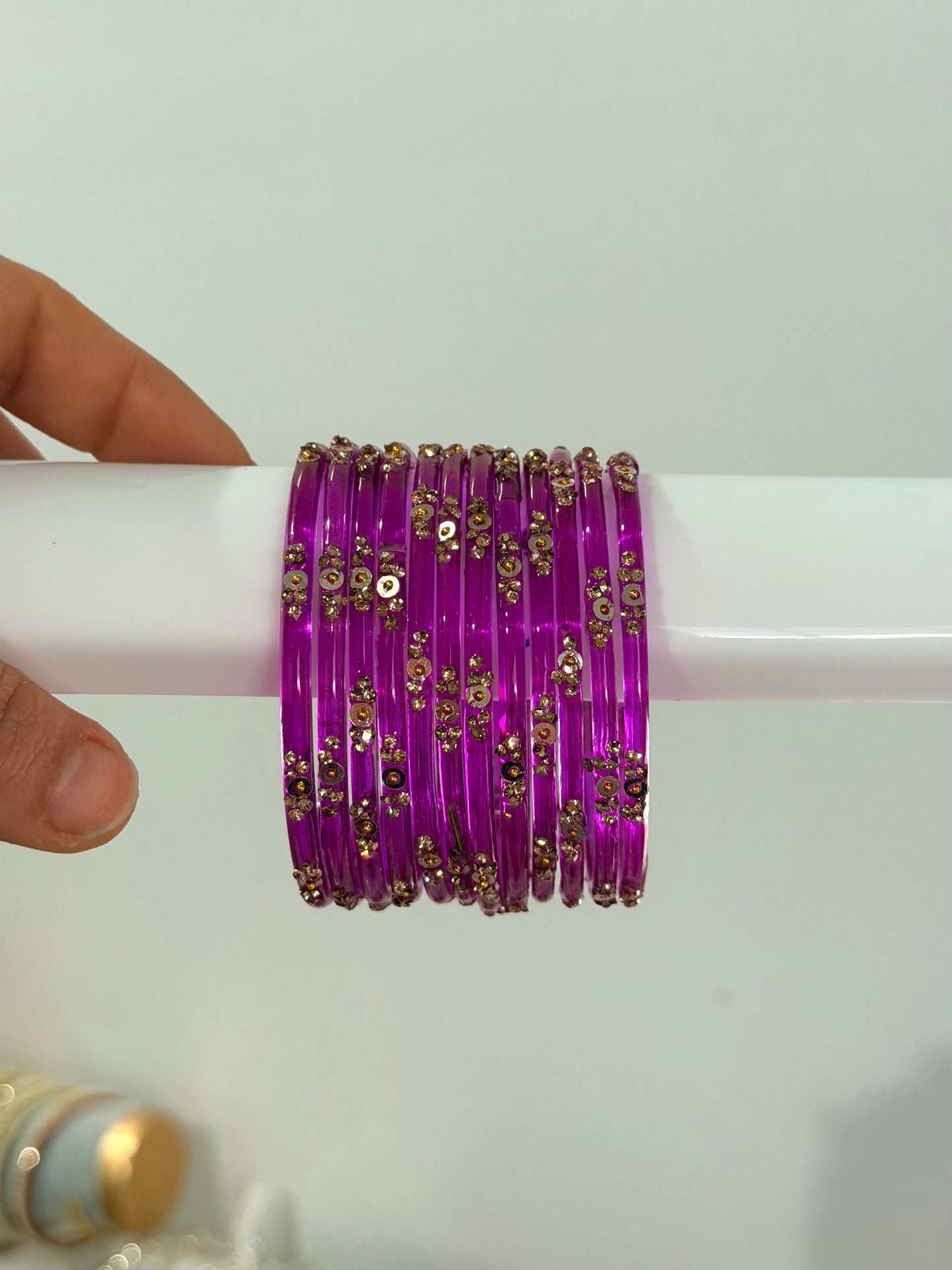Sophia Glass Bangle Set