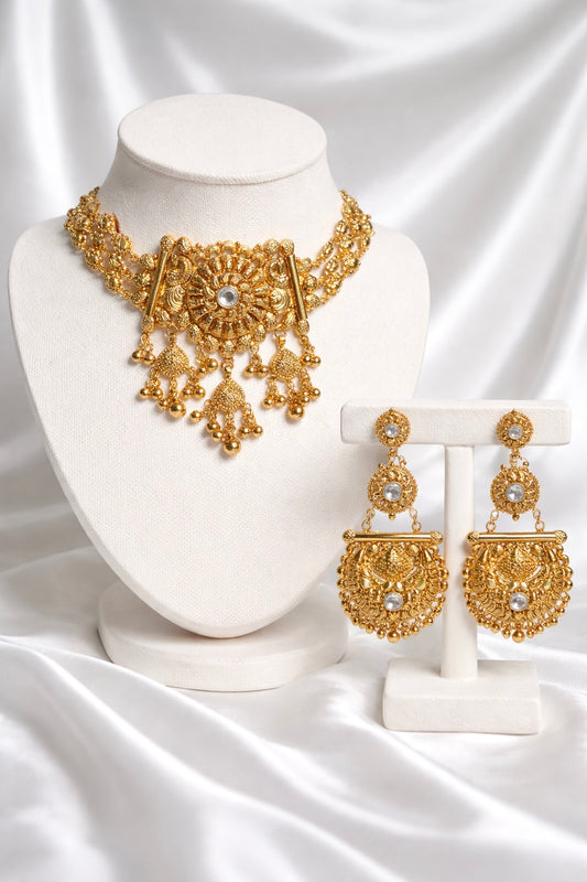 Radha Premium Gold Plated Necklace Set