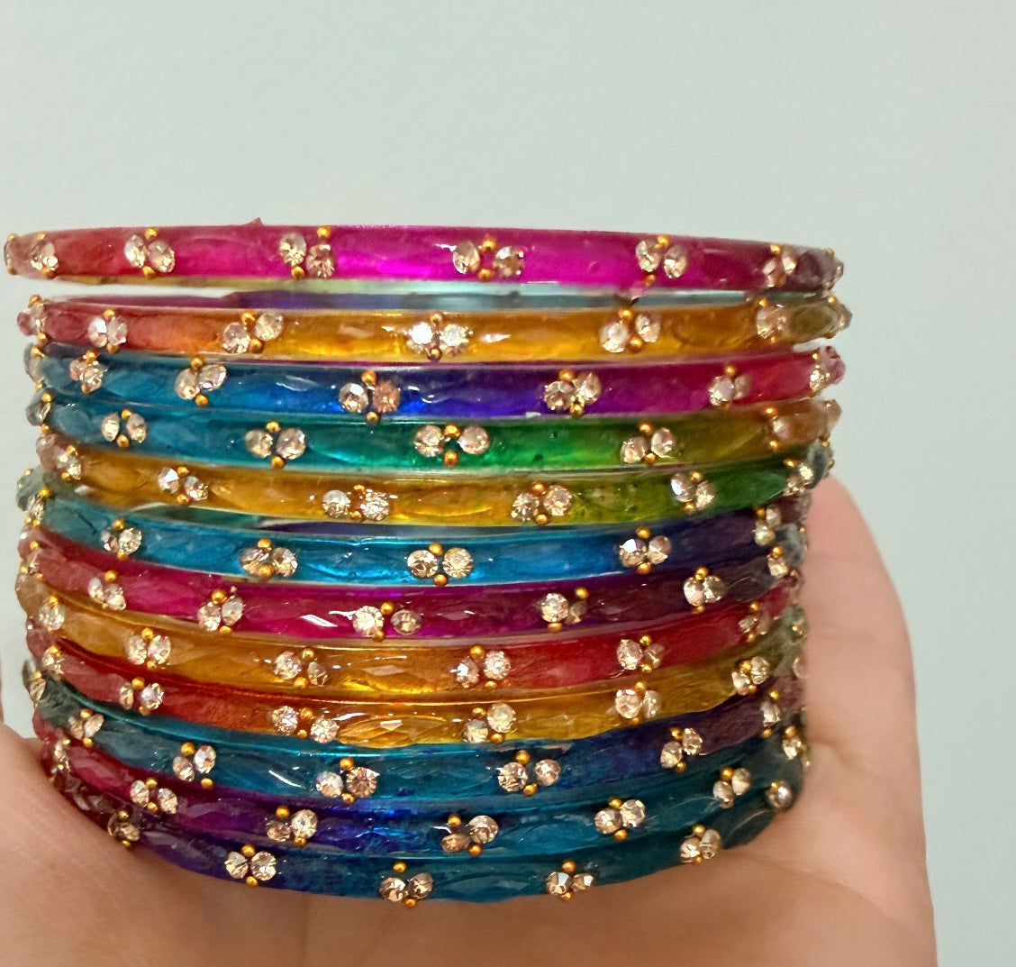 Sophia Glass Bangle Set
