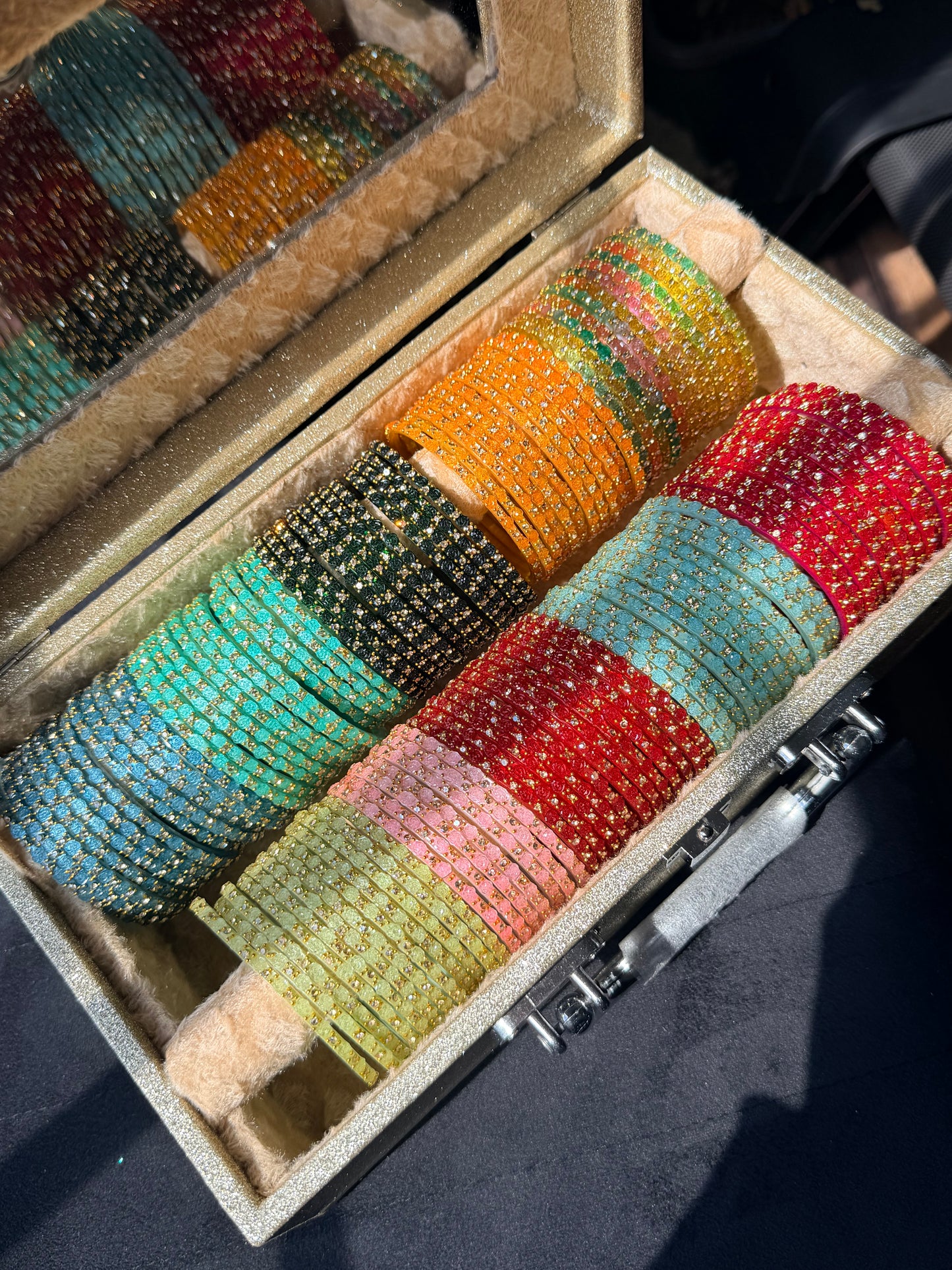 Tania Flower Glass Bangle Box
