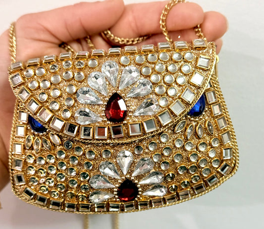 Nimrat Mini Kundan Clutch