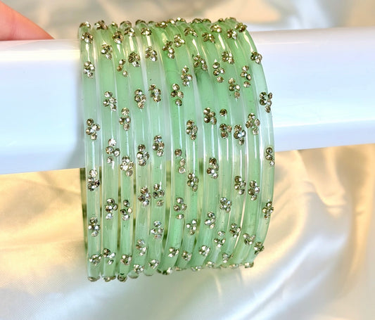 Sophia Glass Bangle Set