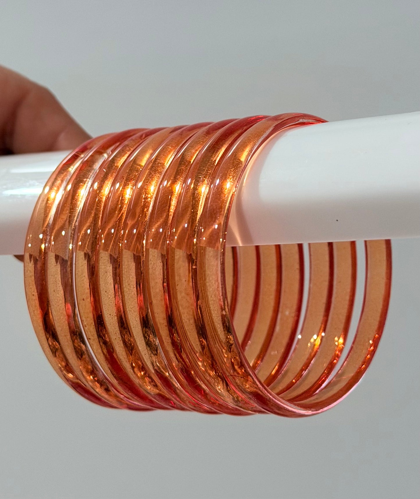 Sophia Glossy Glass Bangle Set