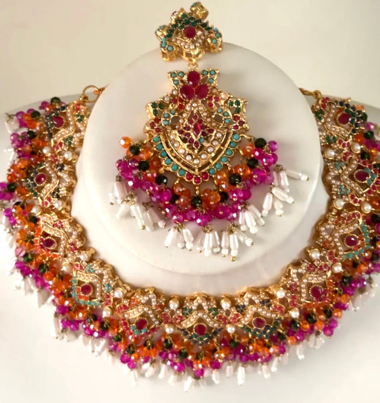 Pakistani Semi Bridal Necklace Set