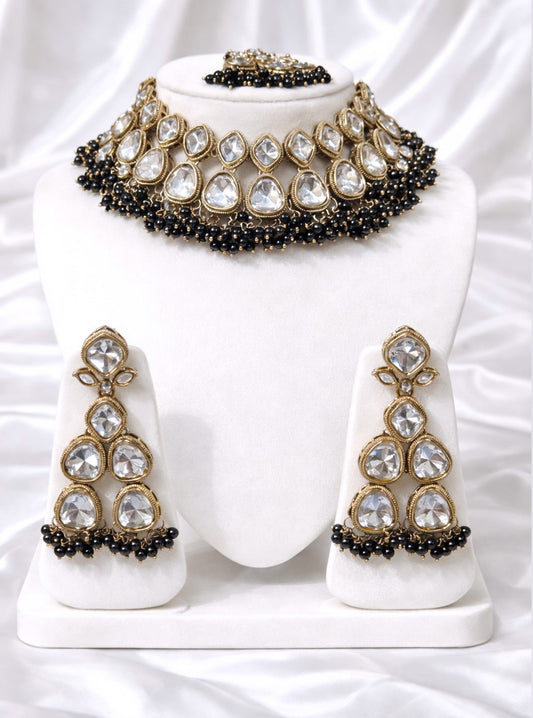 Mannat Kundan & Polki Necklace Set