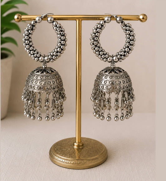 Maira Oxidized Jhumkis