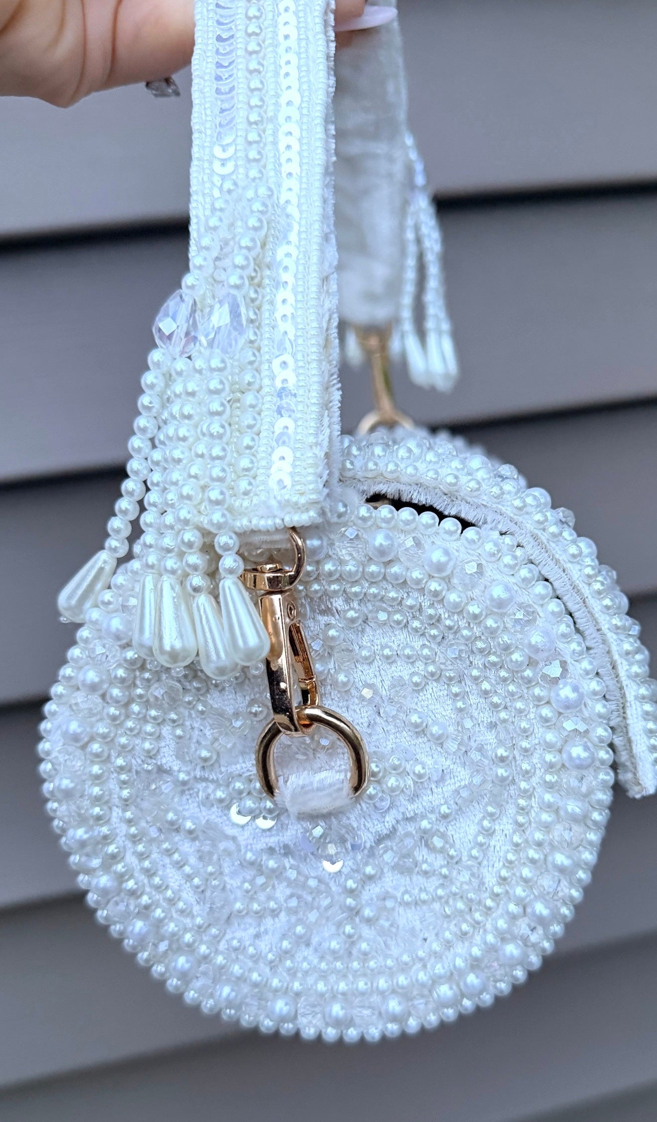 Nia Premiun Quality Pearl Work Handbag
