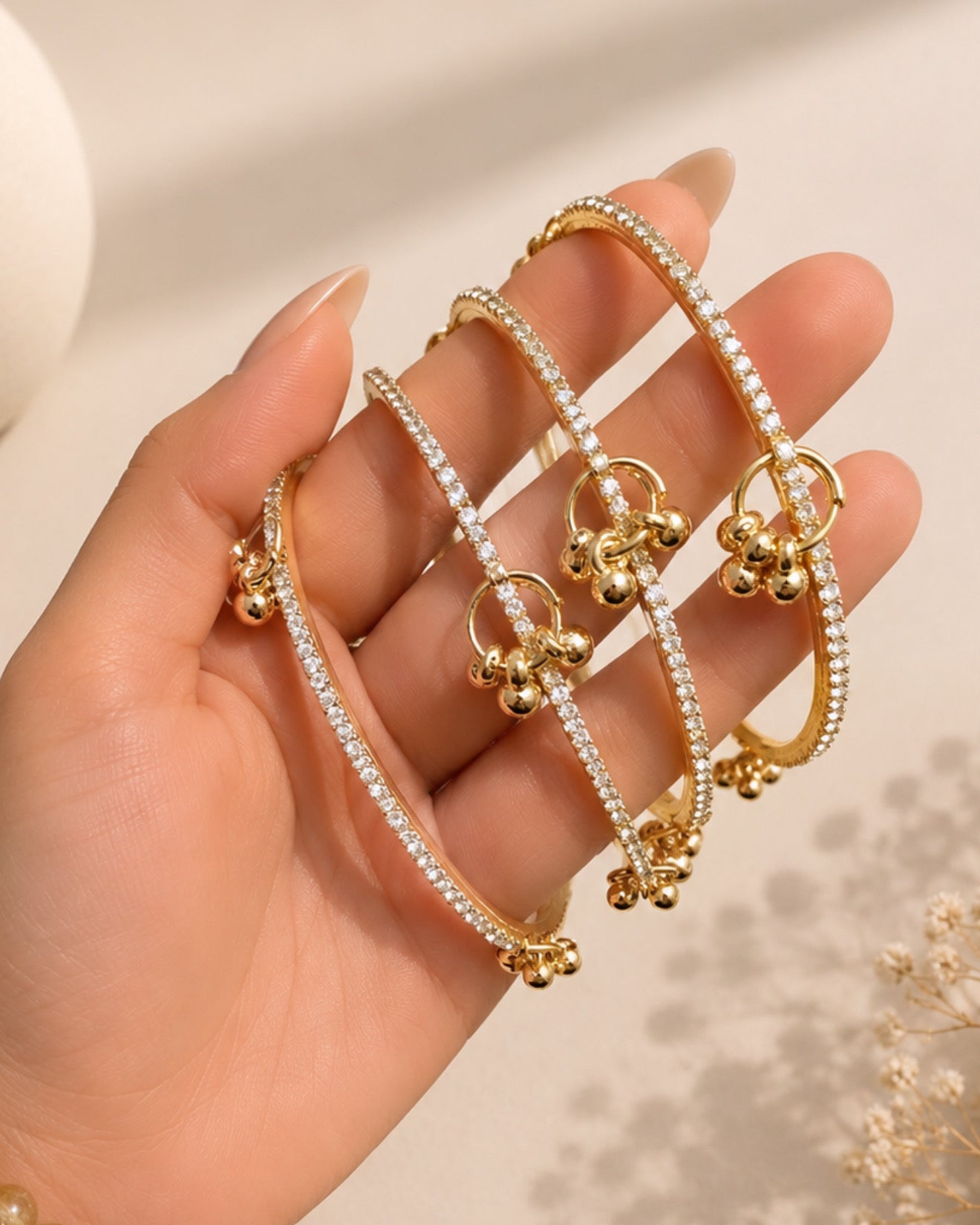 Preeti Sparkly Kashmiri Bangle Set of 4