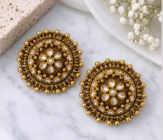 Alisha Oversized Gold Plated Studs
