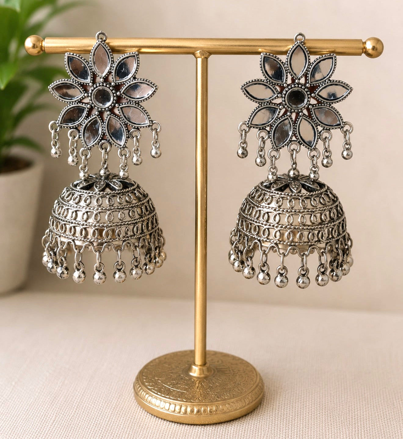 Maira Oxidized Jhumkis