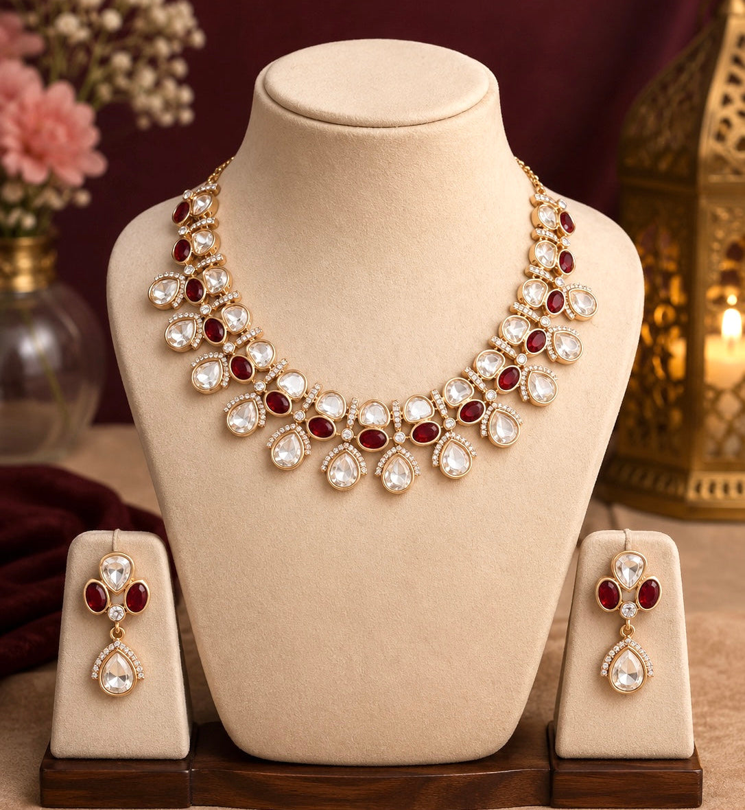 Sania Premium Monsiannate Necklace Set