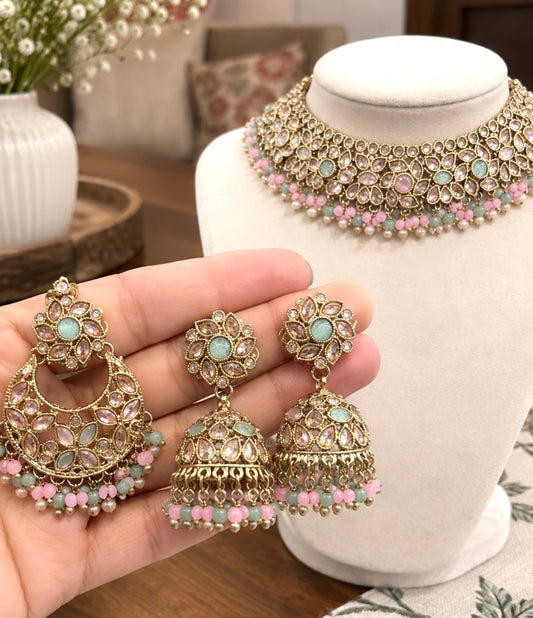 Sia Polki Style Necklace Set