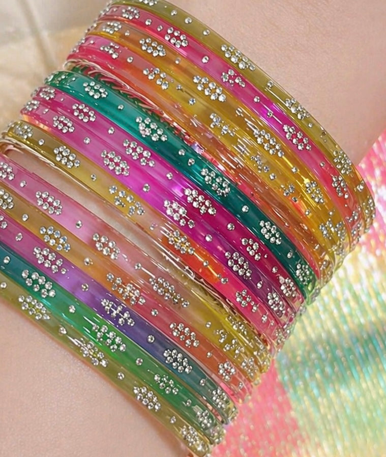 Sophia Glass Bangle Set