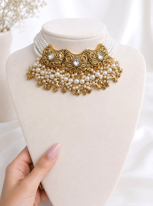 Anam Premium Gold Plated Necklace Set