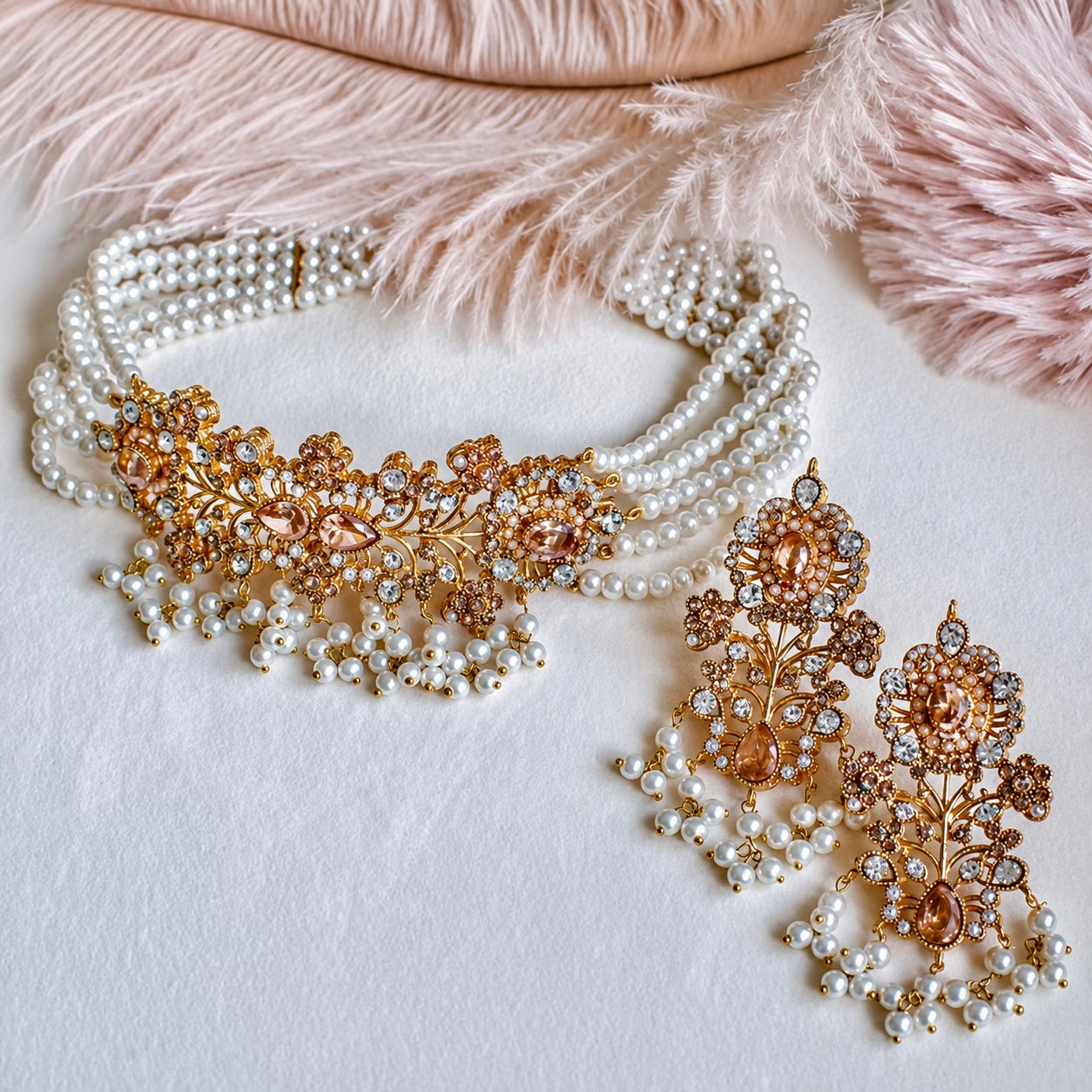 Amreen Nauratan Pakistani Choker Style Necklace Set