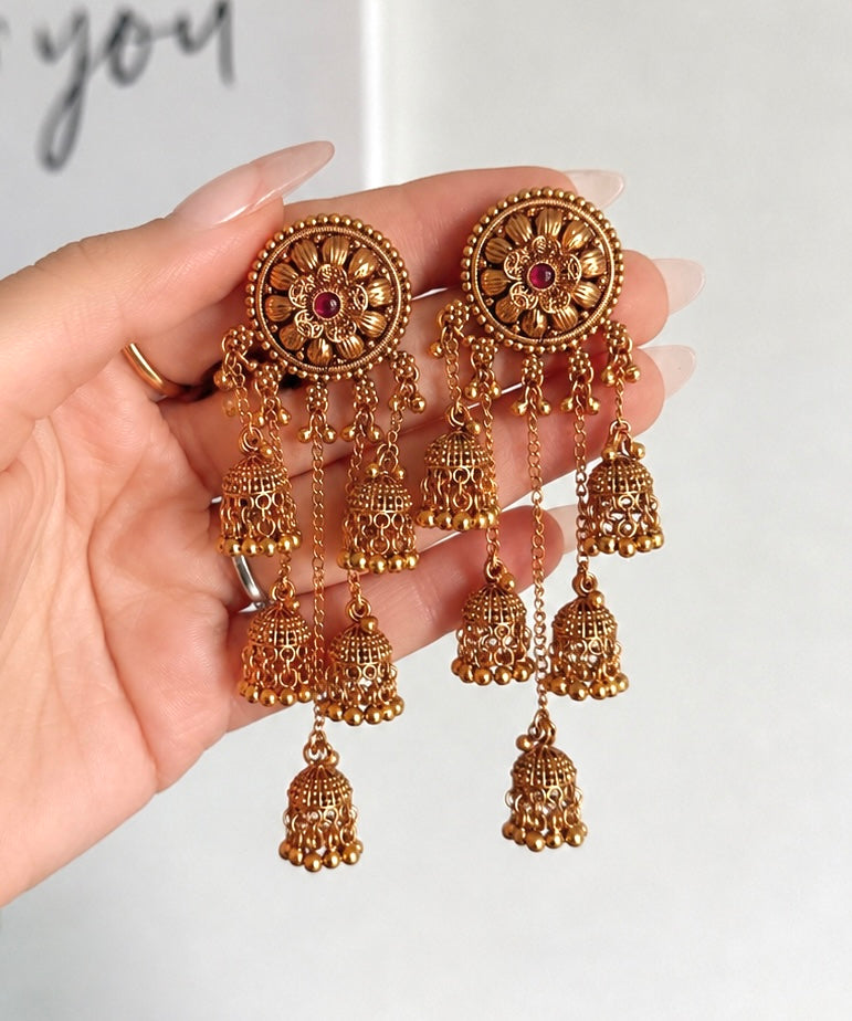 Nazanin Premium Gold Plated Earrings