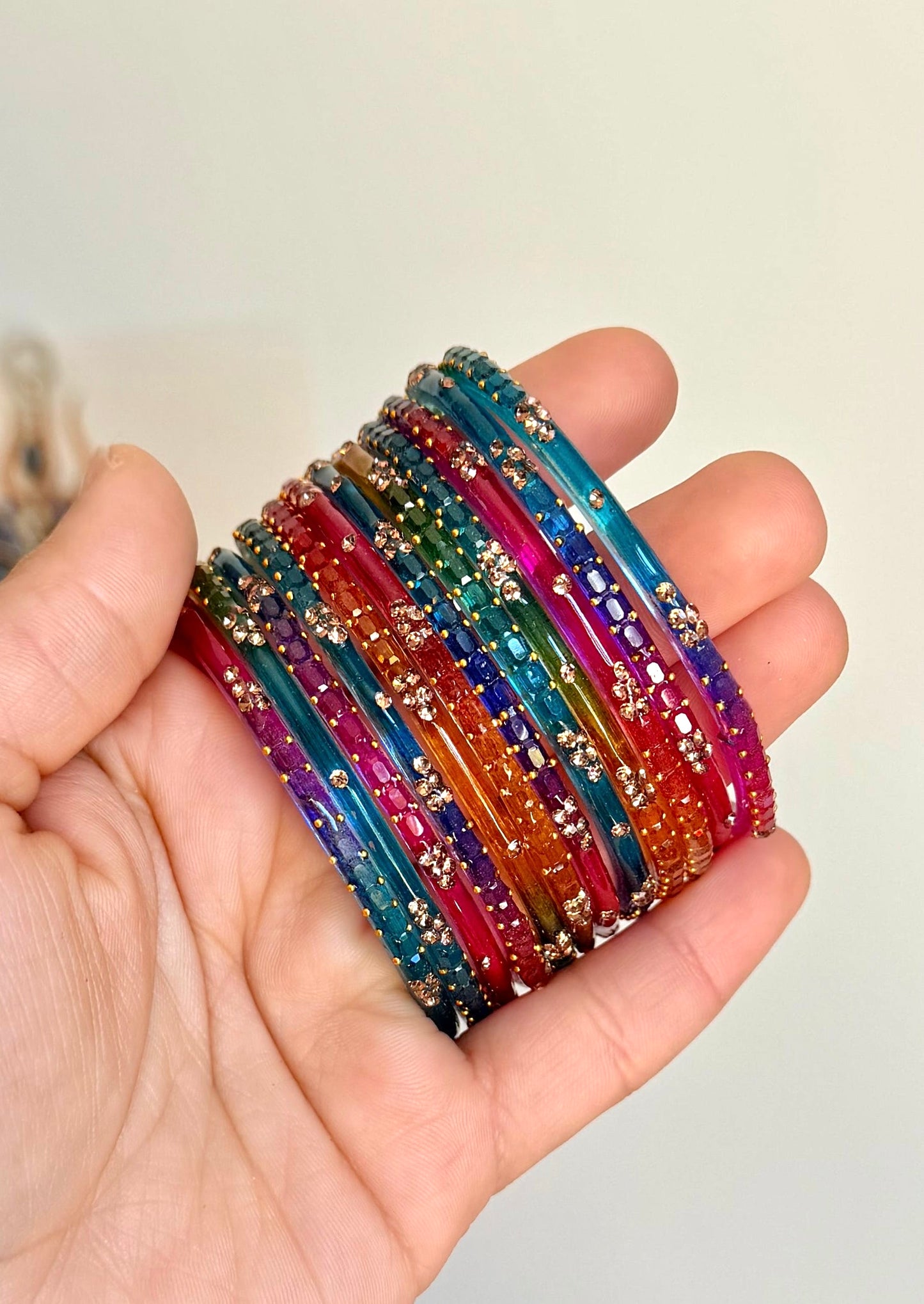 Sophia Glass Bangle Set