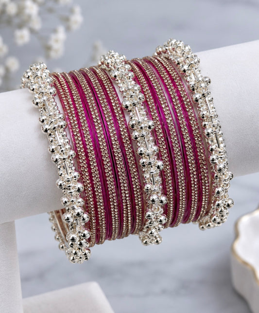 Sunheri Glass Bangle Set