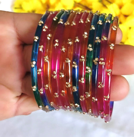 Sophia Glass Bangle Set